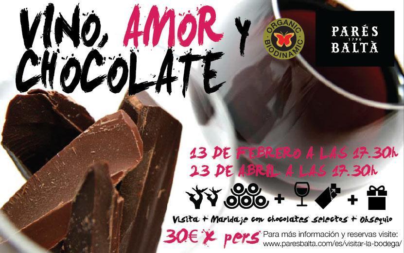 Vino y chocolate, maridaje con emociones en la bodega
