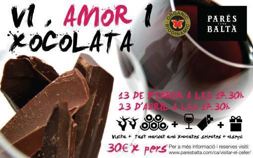 Vi i xocolata, maridatge amb emocions al celler